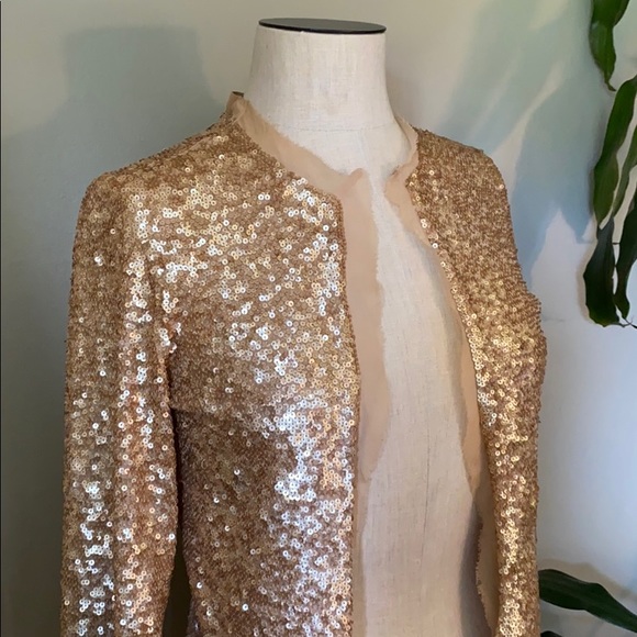 ✨bebe - Matte Sequine and Chiffon Top - Medium - Picture 2 of 11